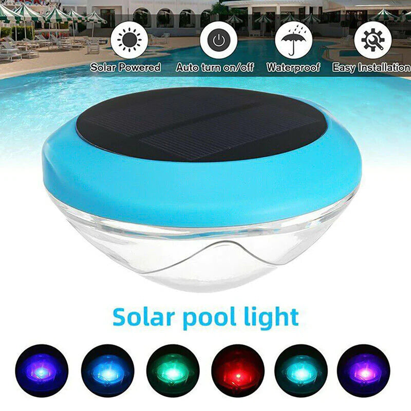 Solar LED RGB Light Outdoor Garden Pond Swimming Pool Floating Waterproof Lamps