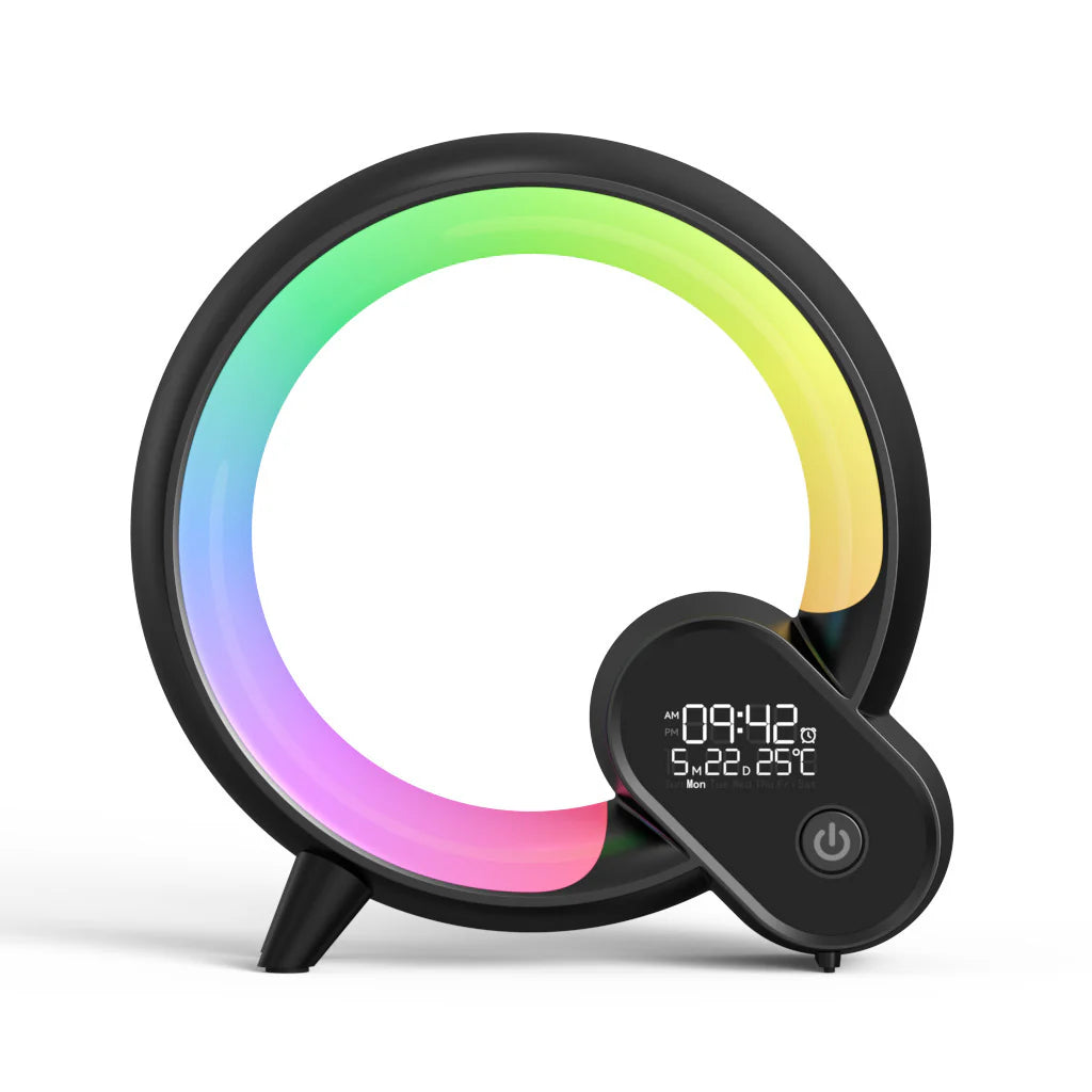 Analog Sunrise Alarm Clock with Bluetooth Audio and Intelligent Wake-Up Colorful Atmosphere Light