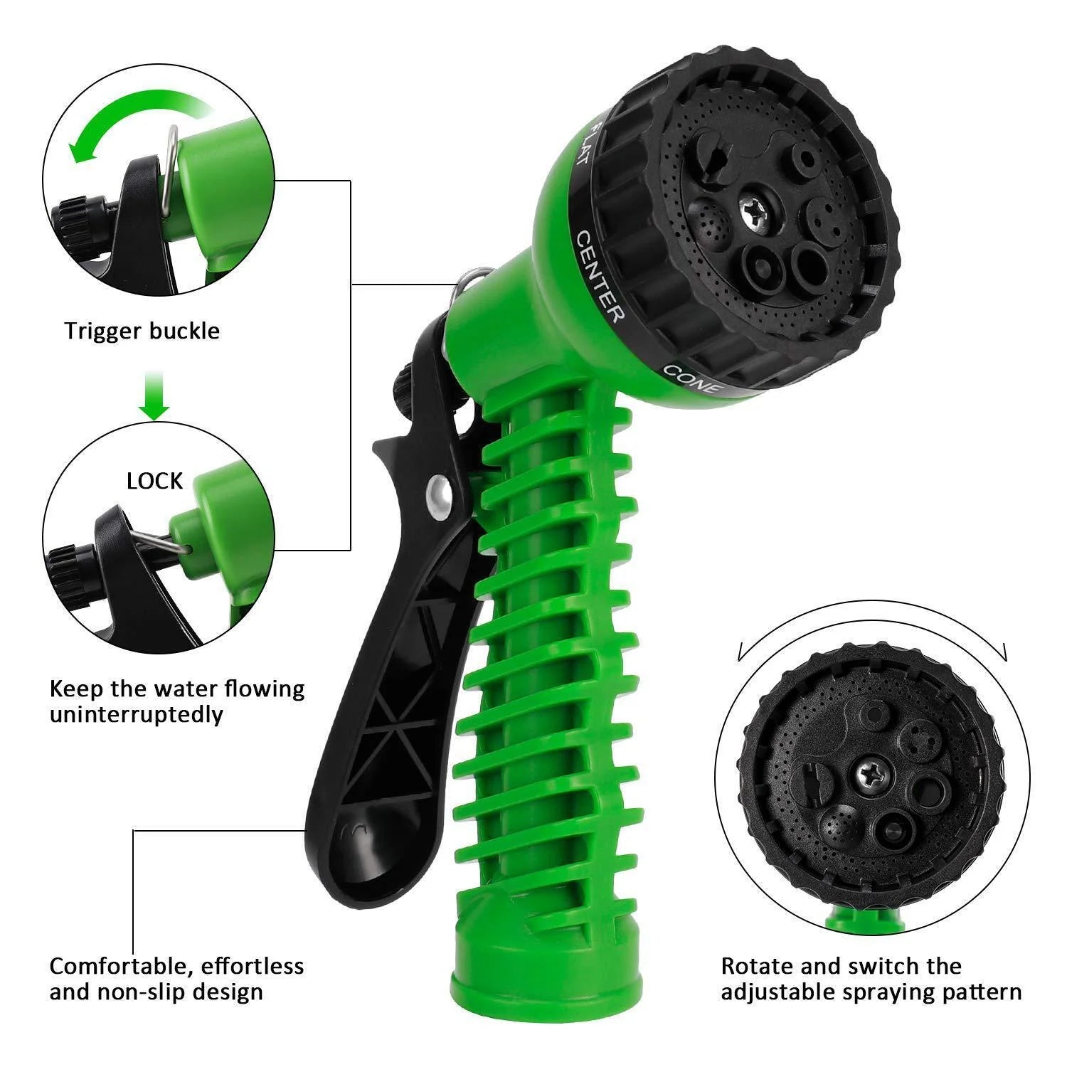 Expanding Expandable Flexible Garden Water Hose W Spray Nozzle 25, 50, 75, 100FT