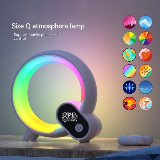 Analog Sunrise Alarm Clock with Bluetooth Audio and Intelligent Wake-Up Colorful Atmosphere Light